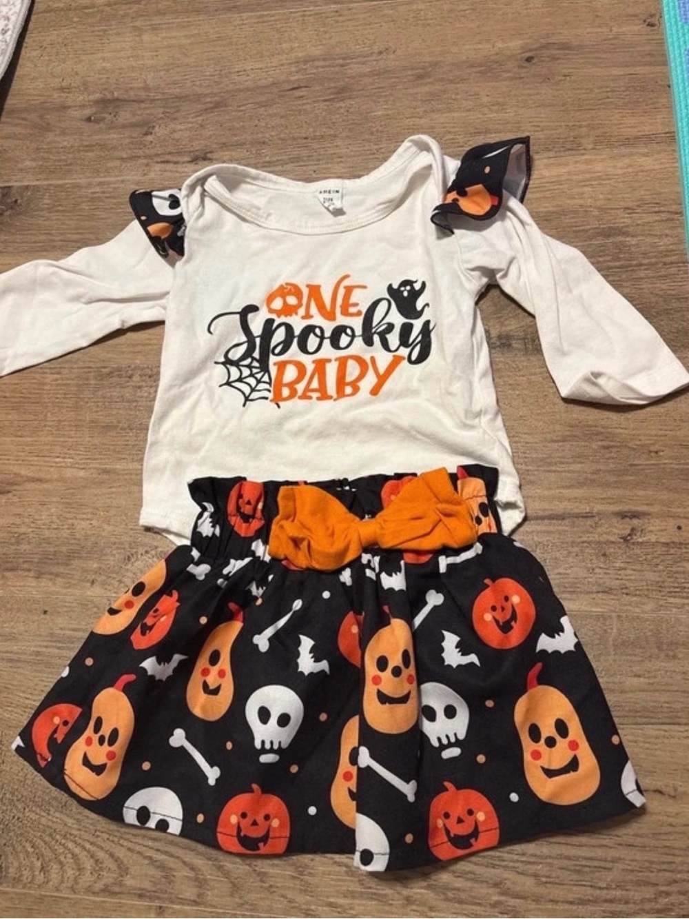 Spooky Baby Halloween Oufit Set - 3-6 months